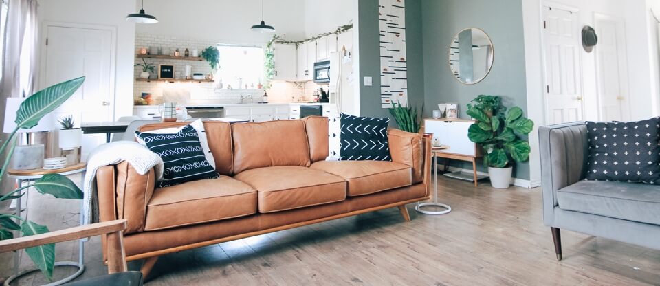Chic living room in Summerlin staged home with modern decor elements | Utopia Luxury Home Staging & Design